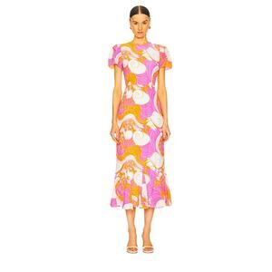 RHODE Lulani Midi Dress Size 2
